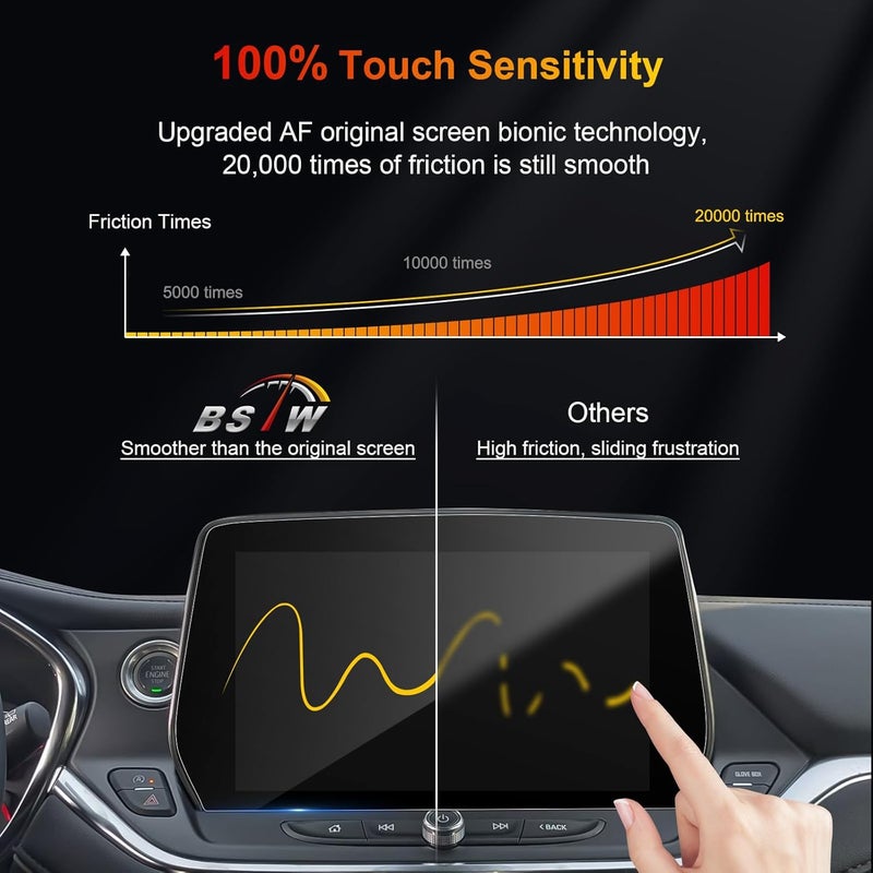 BSTW for 2025 Blazer Screen Protector for 2023 2024 Chevy Blazer 2LT/3LT/RS/Premier 10.2-in Touchscreen for 2025 Chevy Blazer Accessories Tempered Glass Protective Film - Image 5
